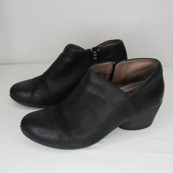 Dansko Black Leather RAINA Bootie Women's 39 8.5 9 - Picture 3 of 9